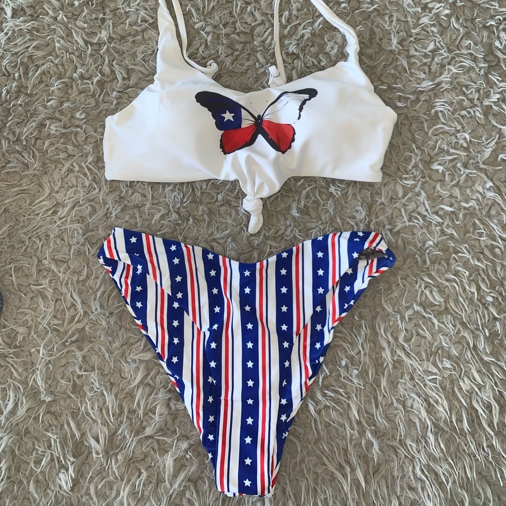 USA butterfly bikini